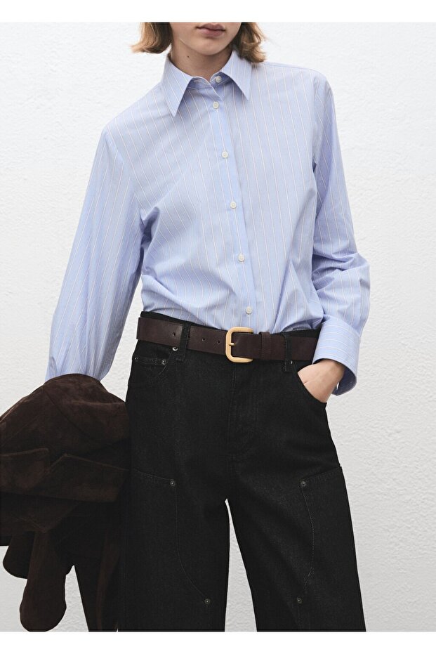 Barrel yamalı jean pantolon - 7