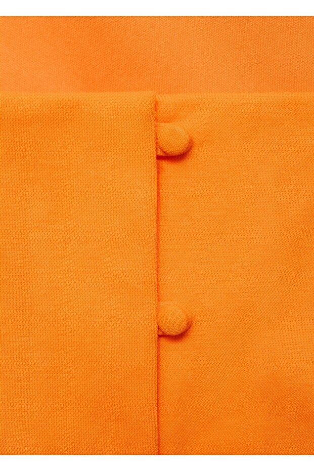 Düğmeli pamuklu bluz - 4