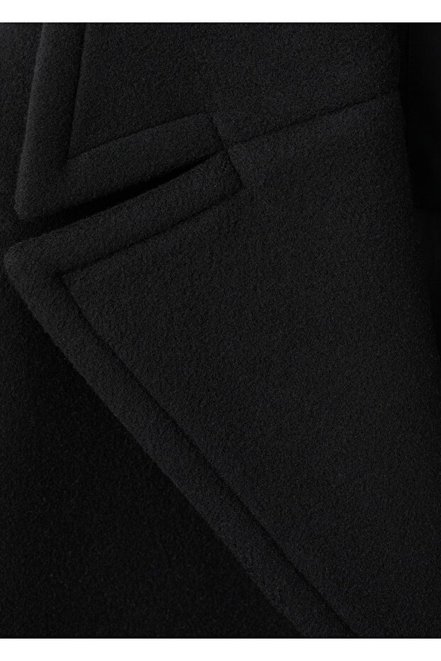 Oversize yün kısa palto - 5