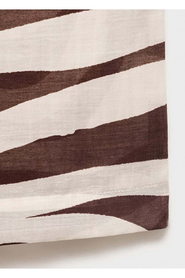 Zebra desenli dökümlü pantolon - 5