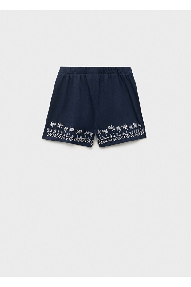 İşleme detaylı şort - 4