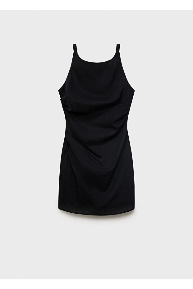 Drape keten elbise - 3