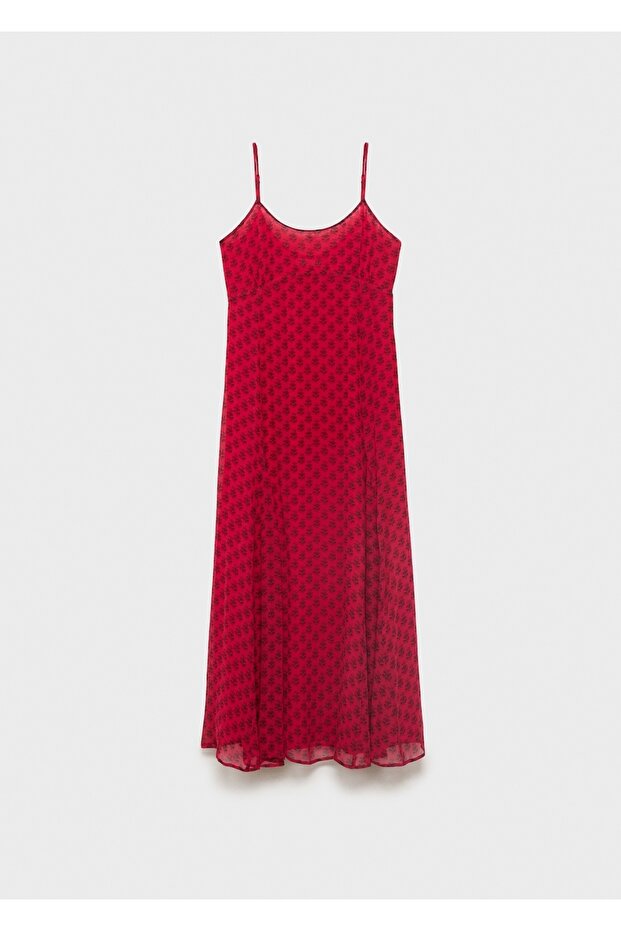 Çiçek desenli şifon elbise - 2