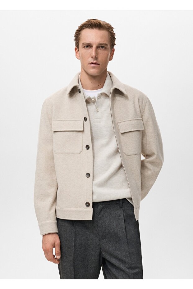 Cepli flanel gömlek ceket - 1