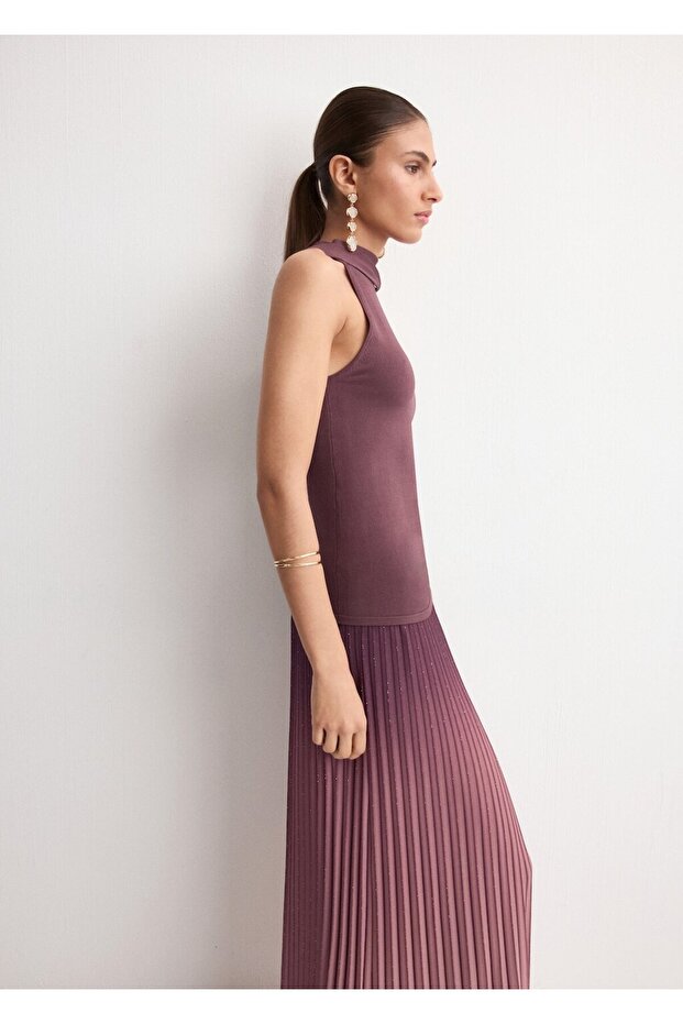 Pileli evaze etek - 6