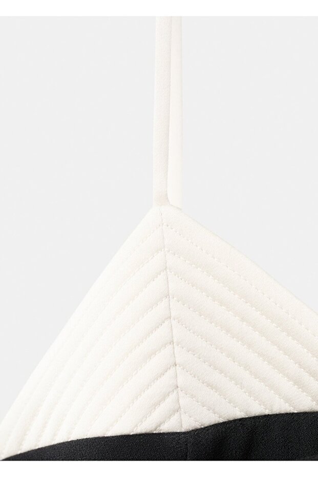 Kontrast fiyonklu elbise - 6