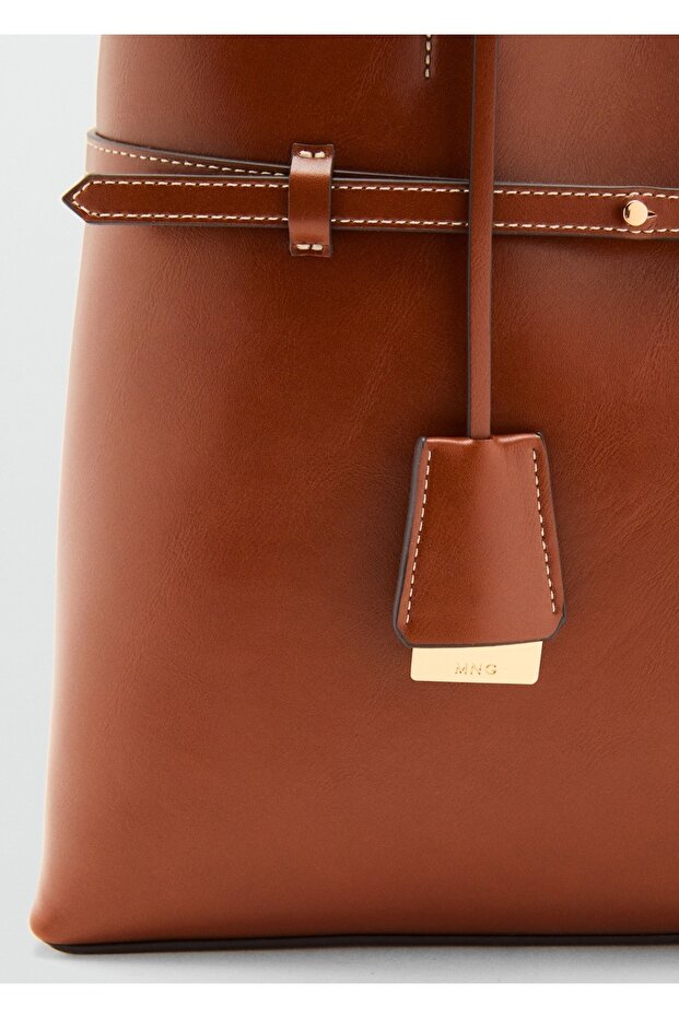 Charm detaylı shopper çanta - 4