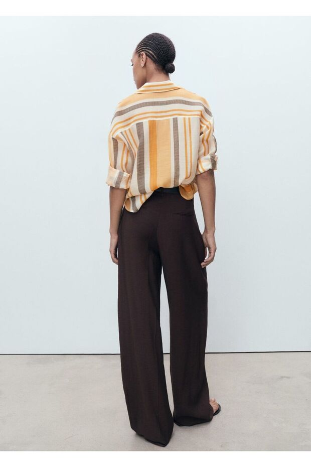 Lyocell çizgili gömlek - 4