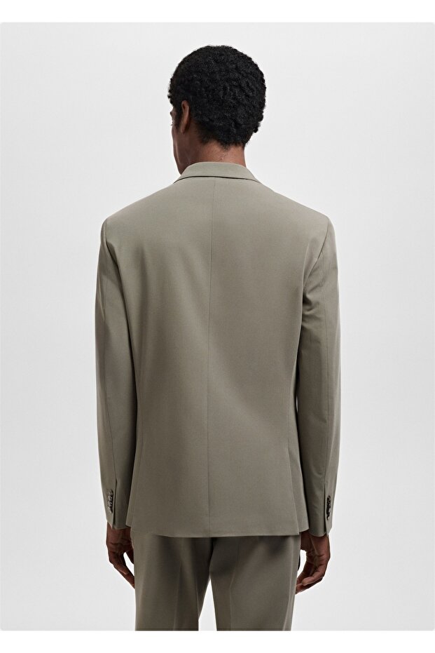 Streç kumaştan süper dar kesim blazer ceket - 4