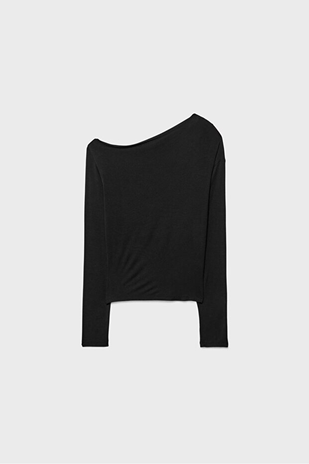 Asymmetrical neckline top - 5