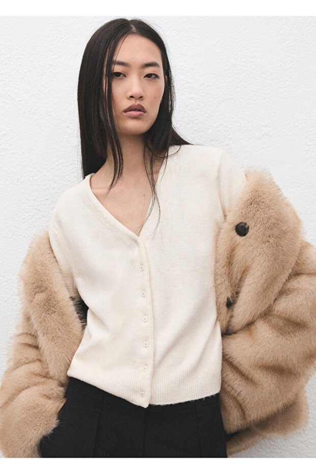 V yaka triko hırka - 7