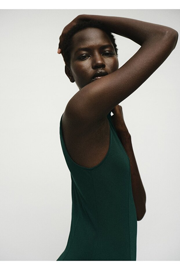 Godeli midi elbise - 1