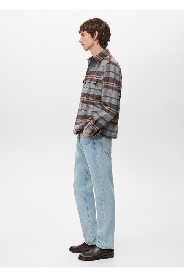 Cepli kareli gömlek ceket - 7