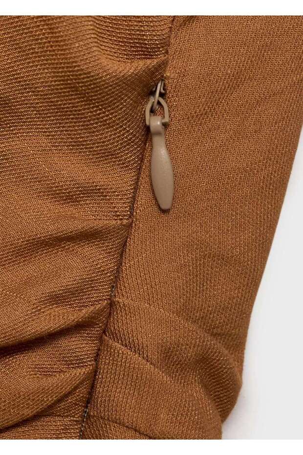 Drapeli asimetrik uzun elbise - 5