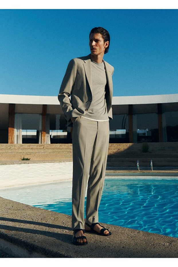Slim fit Milan kumaş blazer ceket - 8