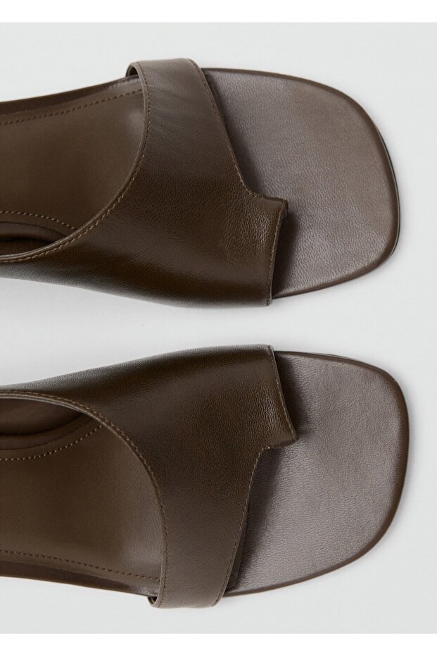 Asimetrik deri sandalet - 4