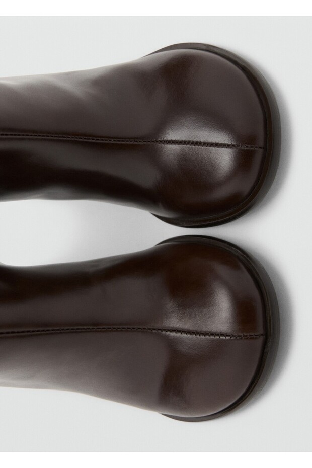 Yüksek topuklu deri bot - 6