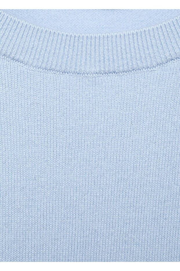 Kısa kollu yün kazak - 8