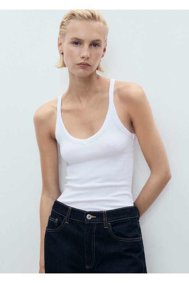 Cotton Suspender Blouse