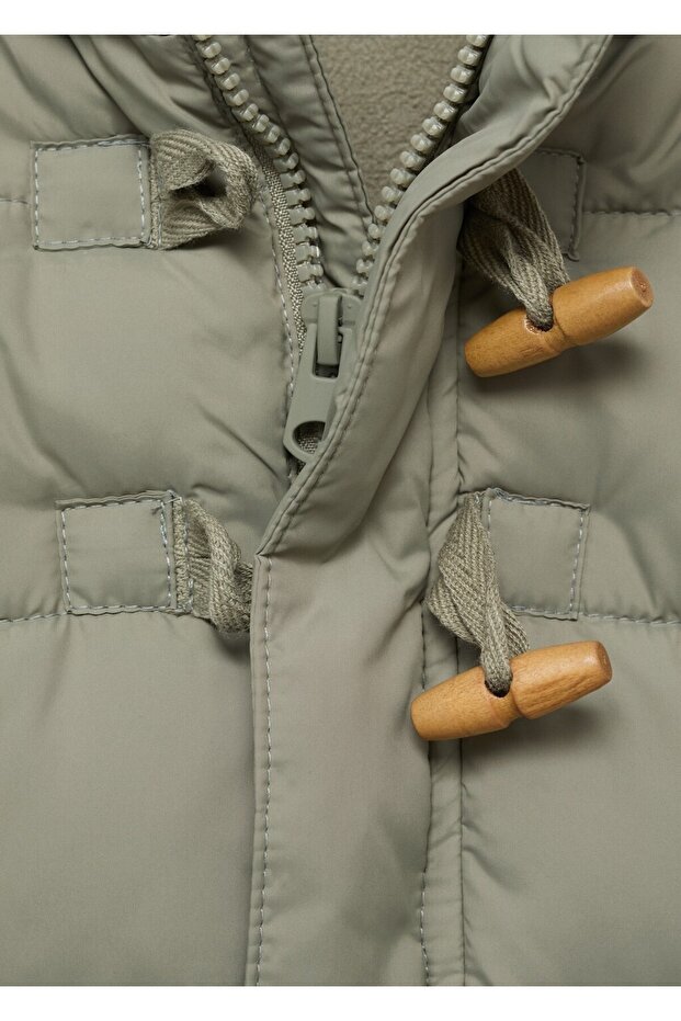 Düğmeli kapitone anorak - 3