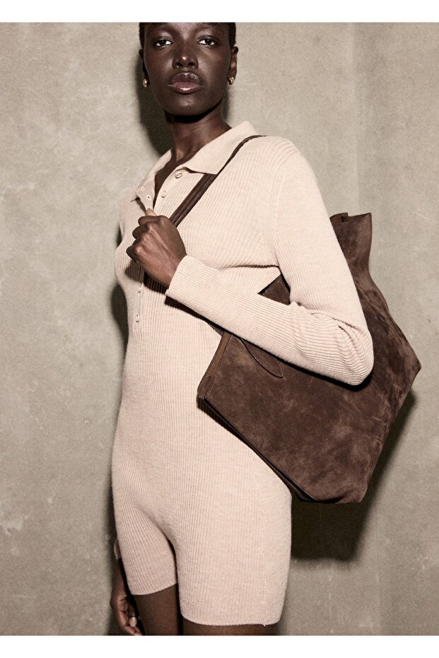 Polo yaka ribana triko tulum - 1