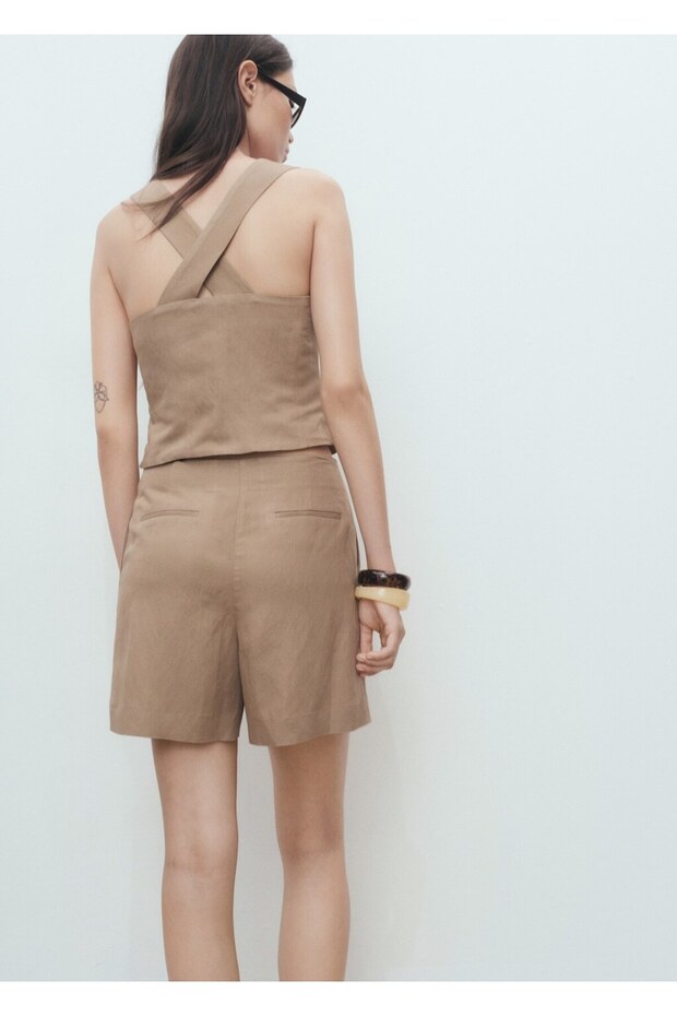 Keten bermuda şort - 4