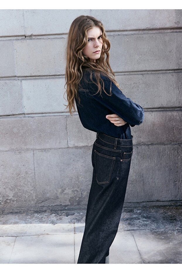 Paçaları kıvrık jean - 6