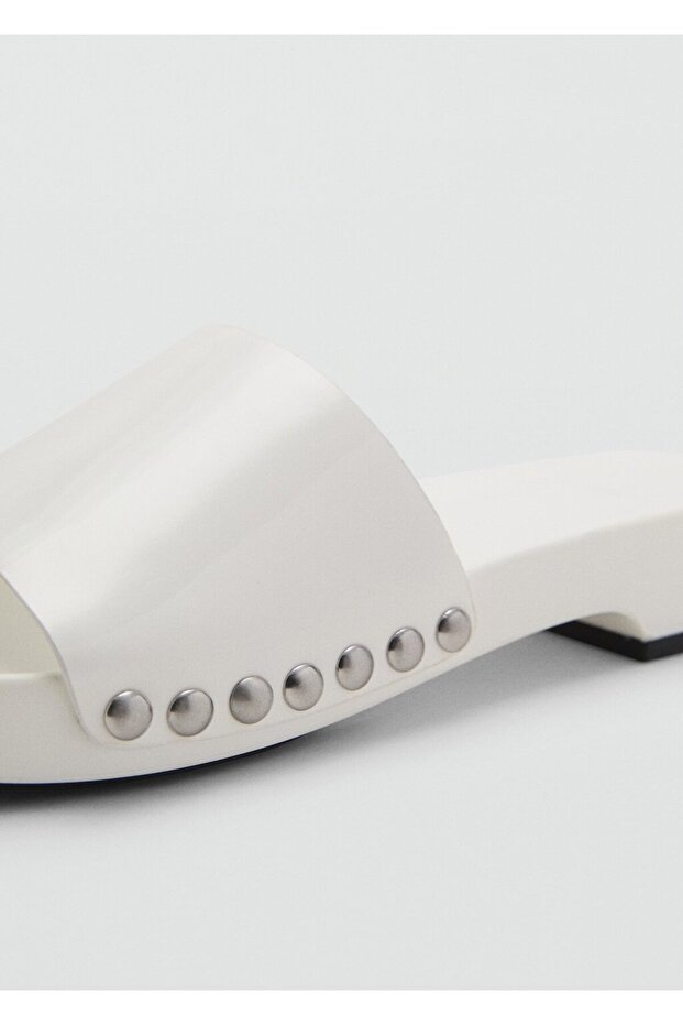 Zımbalı deri sandalet - 5