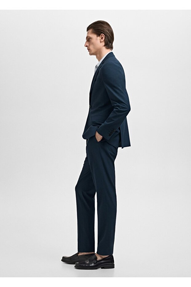 Streç kumaştan süper dar kesim blazer ceket - 7