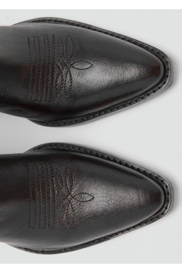 Ucu sivri deri yarım bot - 5