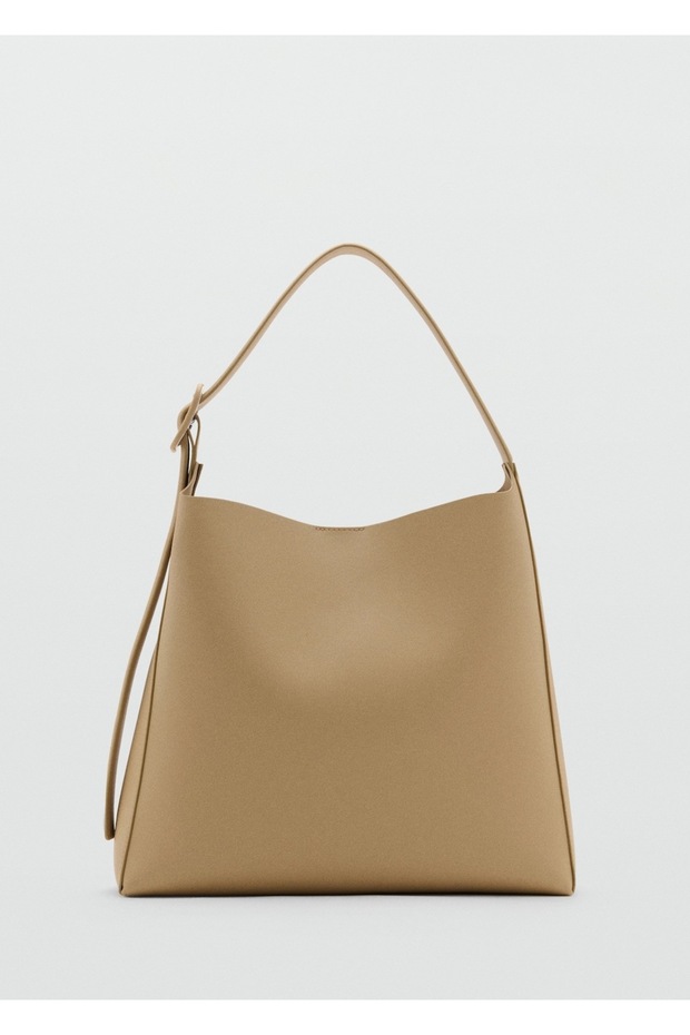Deri görünümlü bucket çanta - 3
