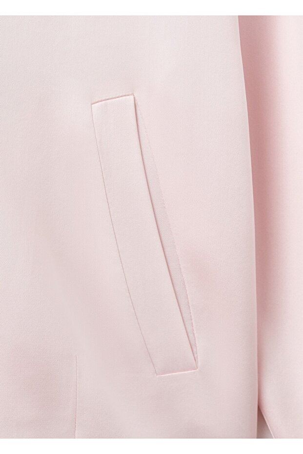 Fermuarlı saten ceket - 5