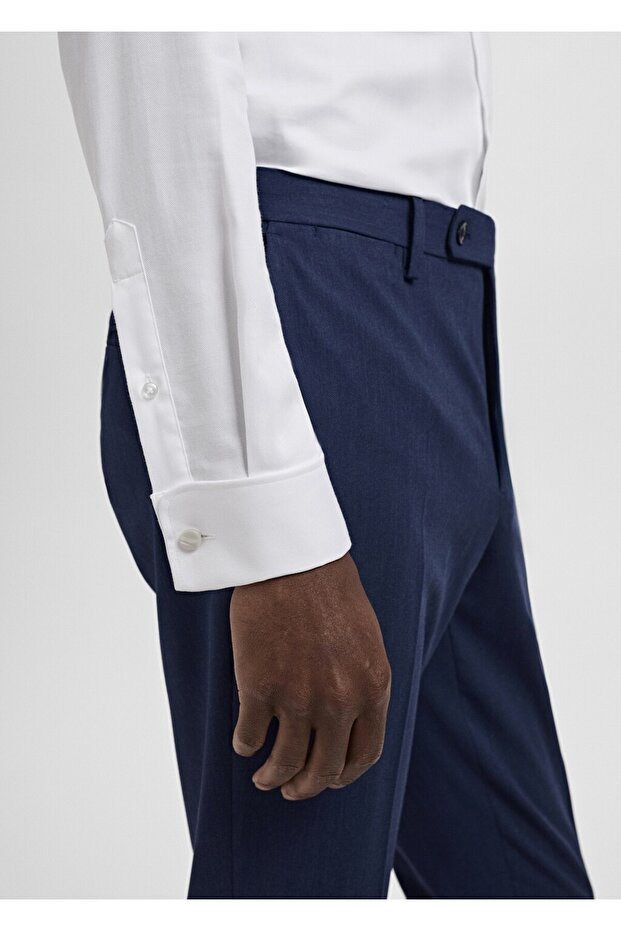 %100 pamuklu slim fit takım gömleği - 8
