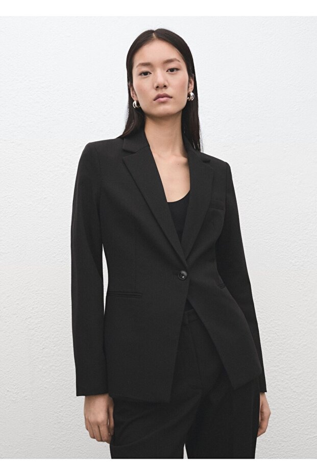 Dar kesim blazer ceket - 1