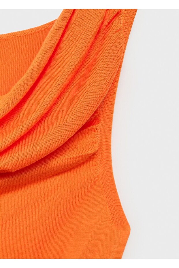 Drape detaylı triko üst - 7