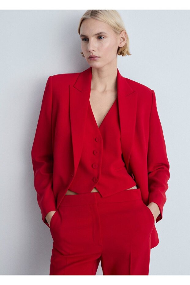 Düğmeli takım yelek - 7