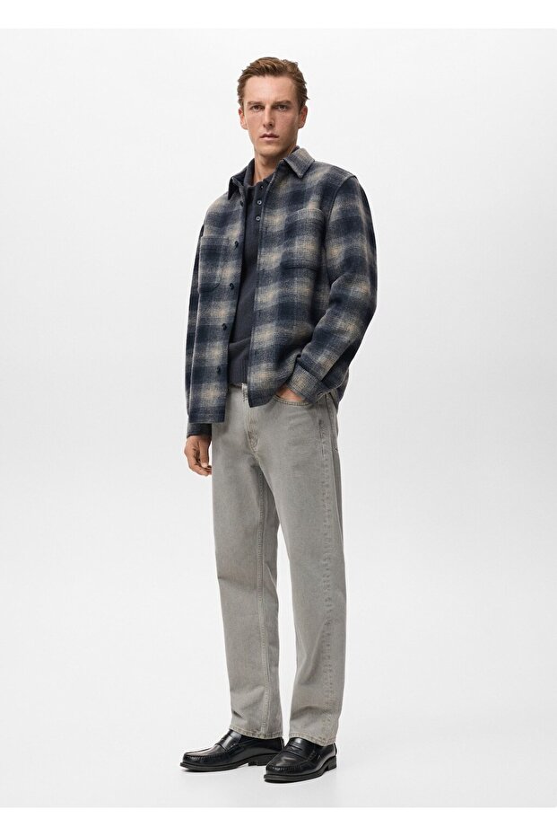 Cepli kareli gömlek ceket - 7