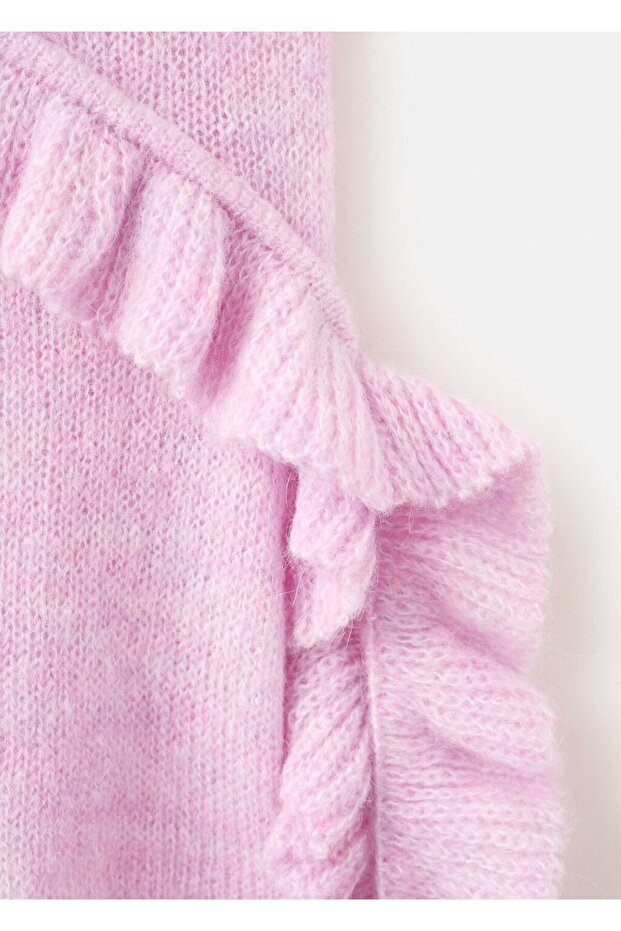 Fırfırlı triko bluz - 5