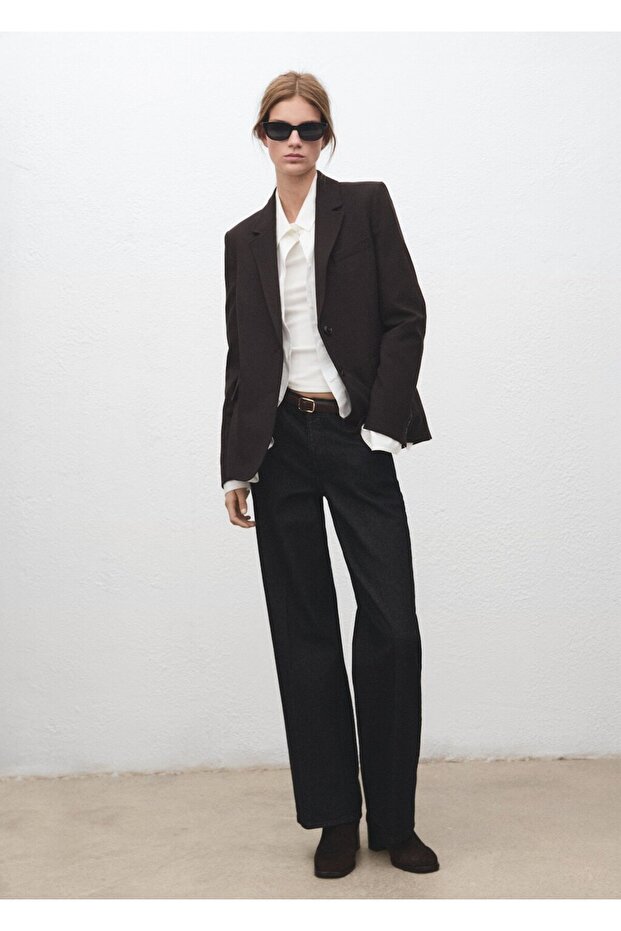 Düz kesim blazer ceket - 2