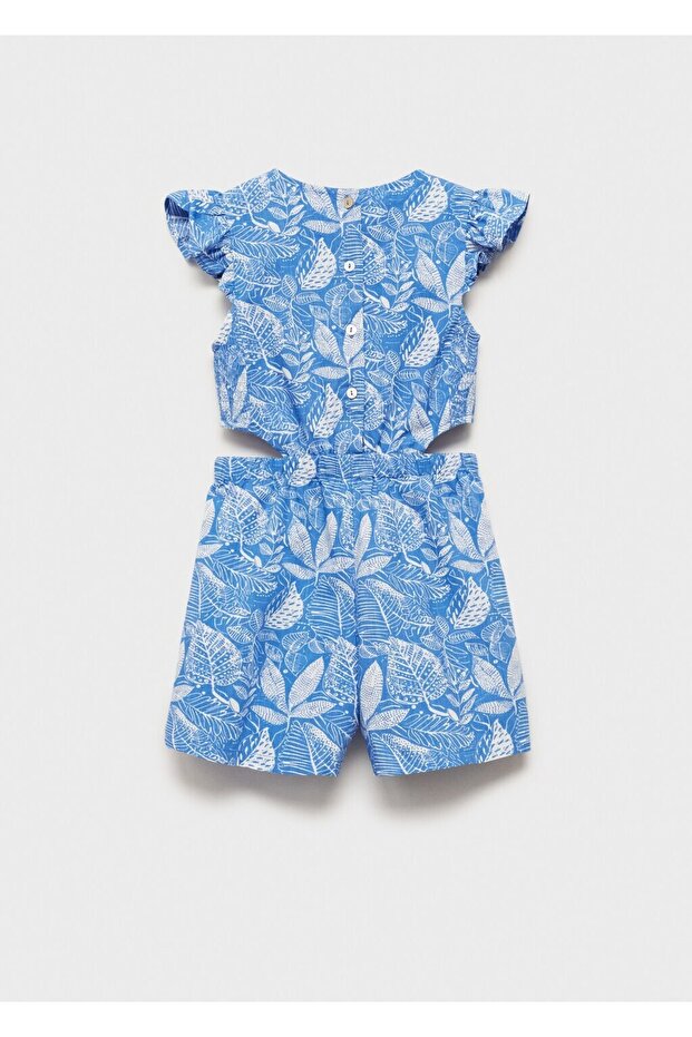 Perforated Patterned Jumpsuit - 2