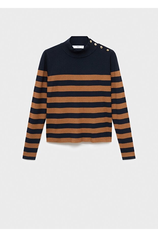 Perkins yaka düğmeli kazak - 3