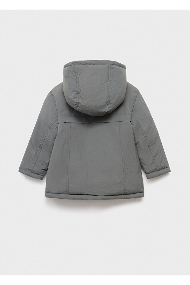 Kapüşonlu kapitone anorak - 3
