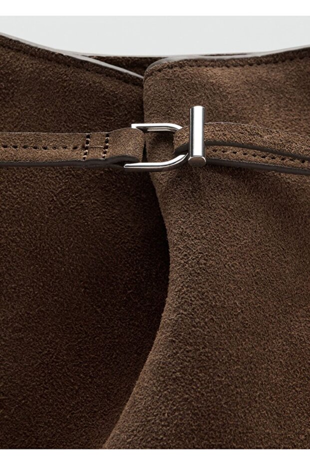 Süet bucket çanta - 4