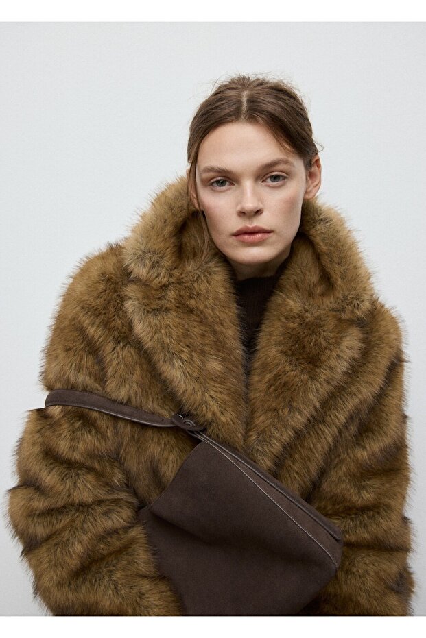 Süet deri shopper çanta - 2