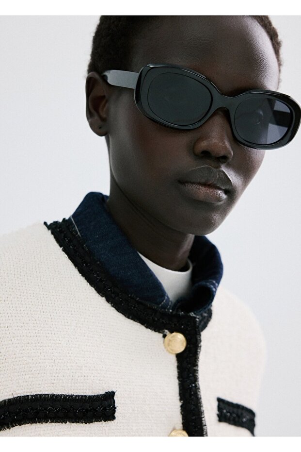 Kontrast şeritli triko ceket - 6