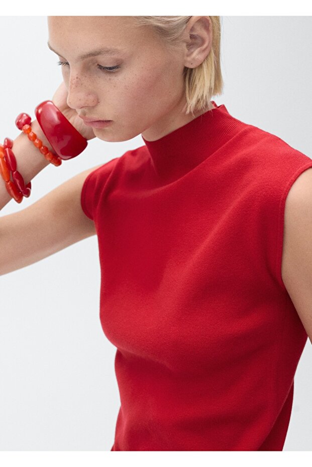 Perkins yaka triko bluz - 6