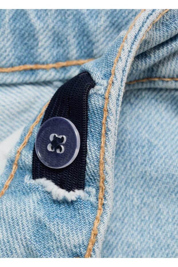 Denim bermuda şort - 4