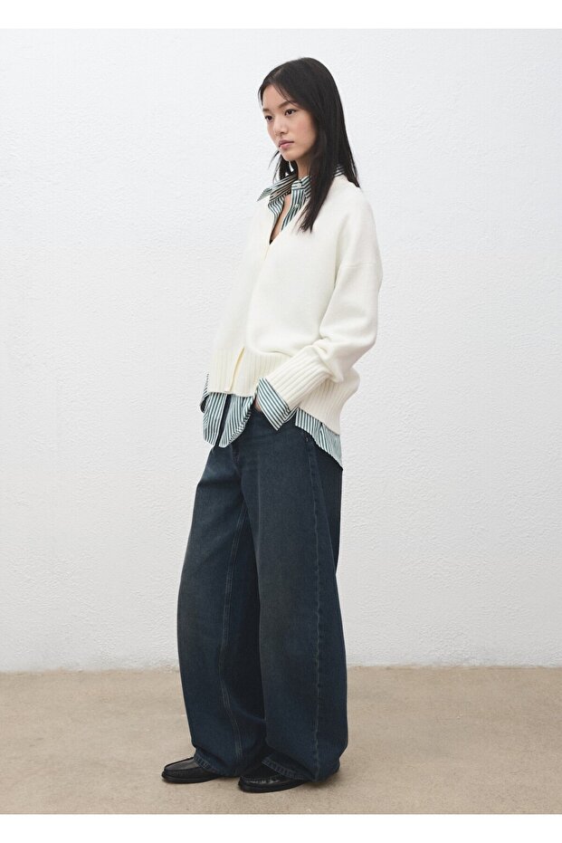 V yaka triko hırka - 2