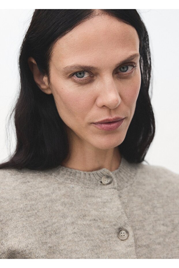 Triko düğmeli hırka - 6