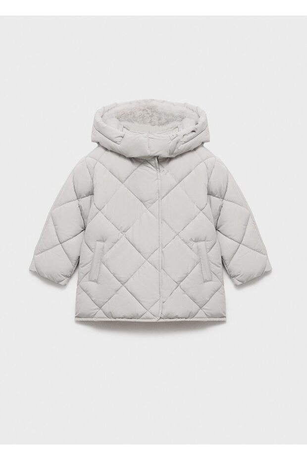 Kapüşonlu kapitone anorak - 1